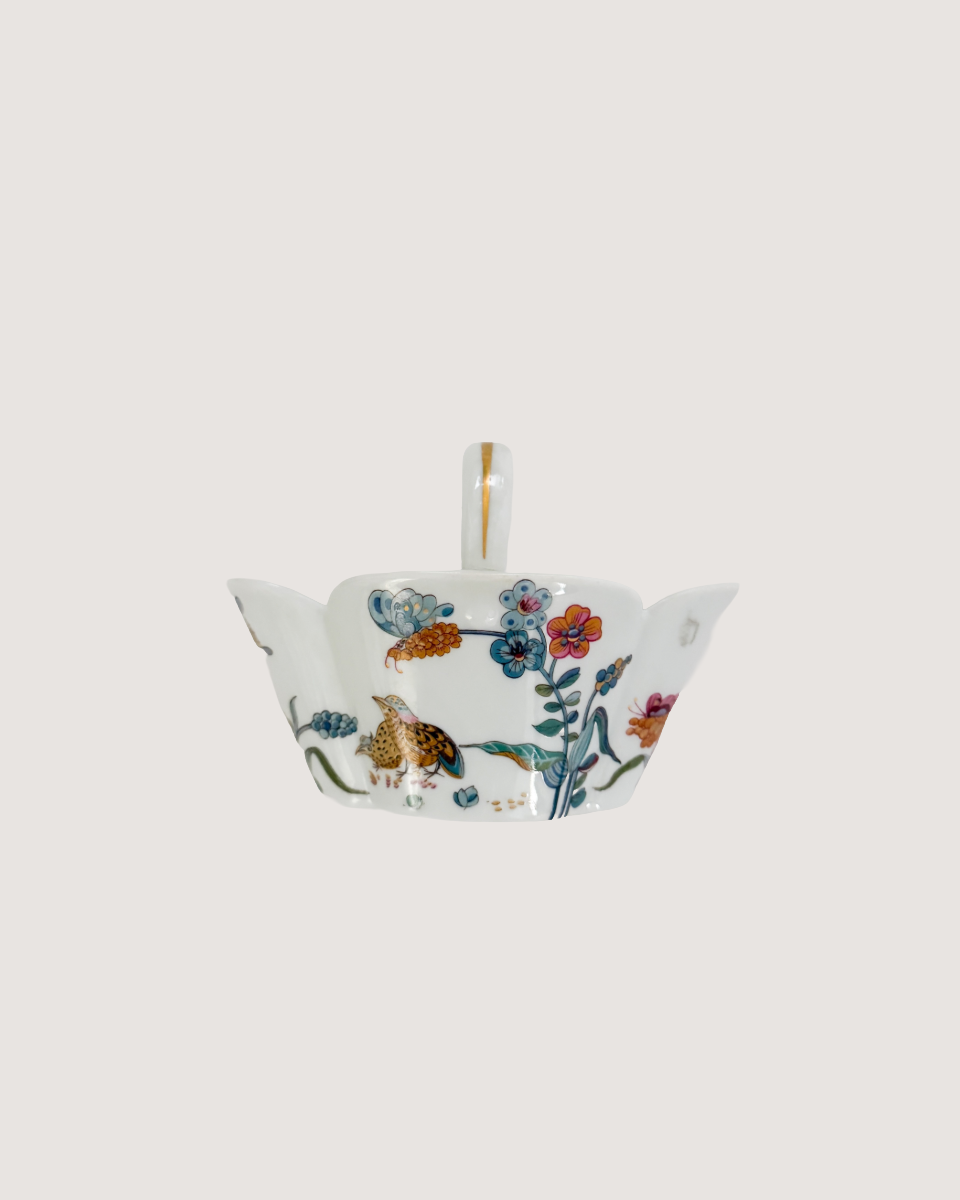 Christian Dior White & Blue Floral Cup & Saucer Tea Set — sororité.